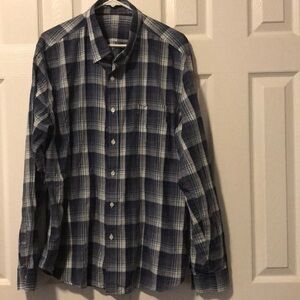 J. Crew lightweight chambray plaid button down